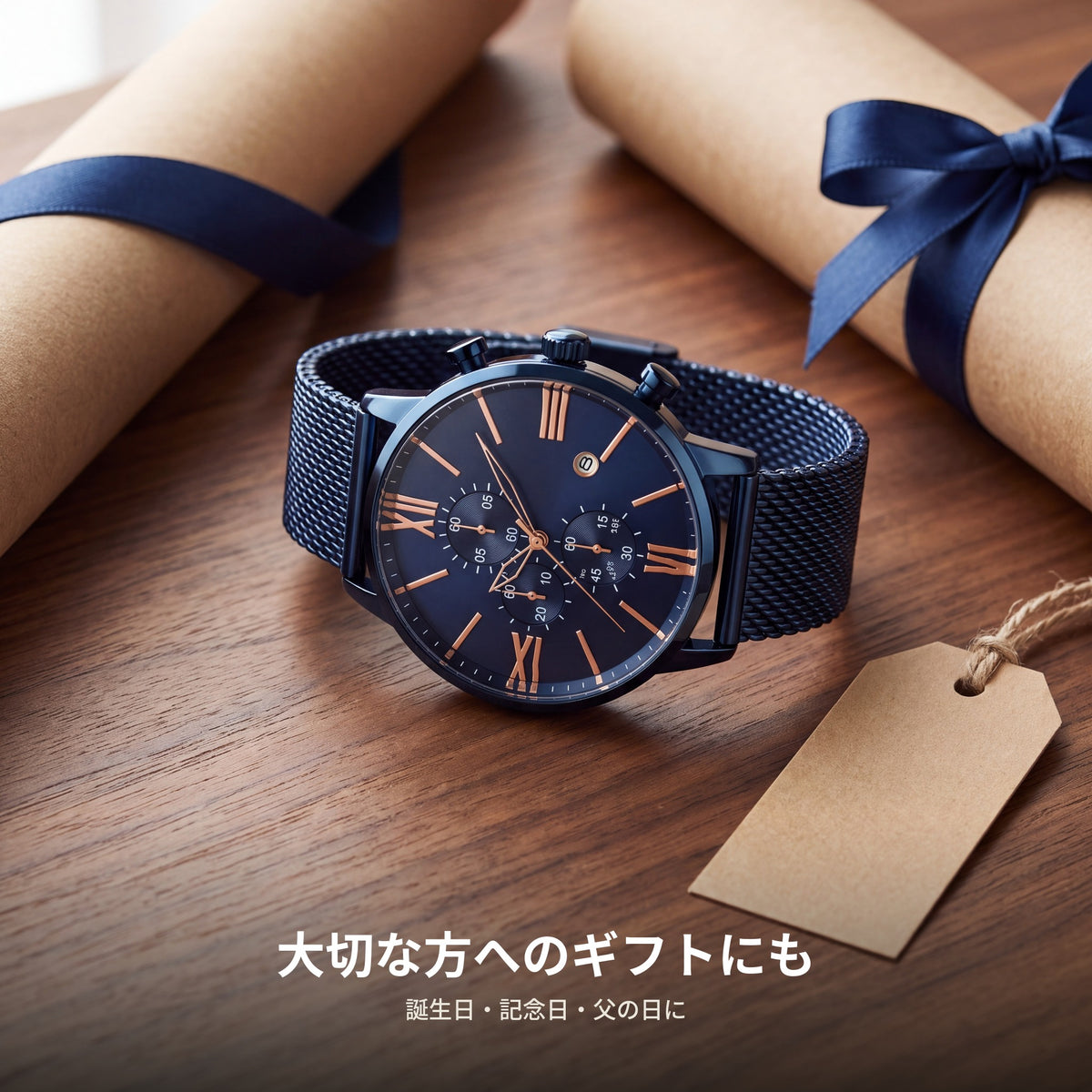 NOVA ローマンインデックス メッシュクロノグラフ