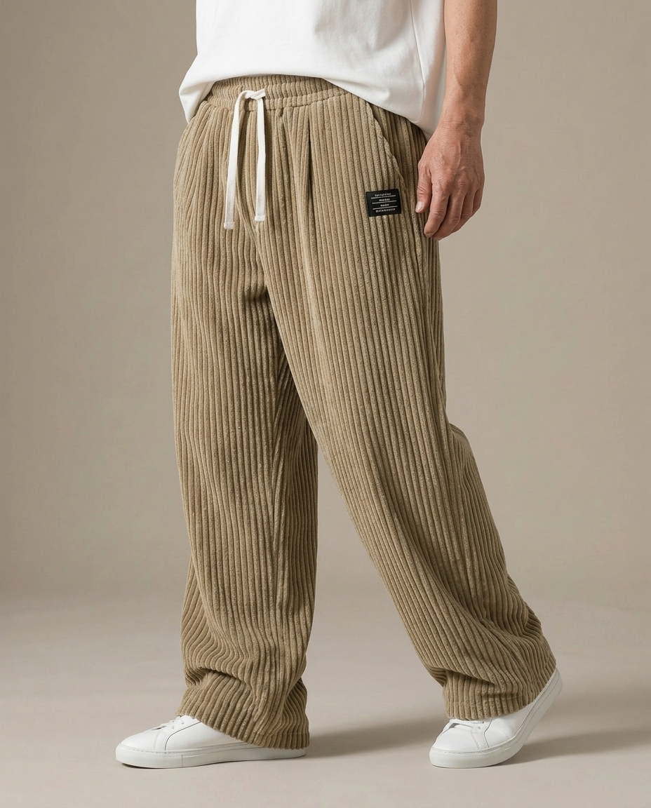 OKU｜太畝コーデュロイ ワイドストレートパンツ