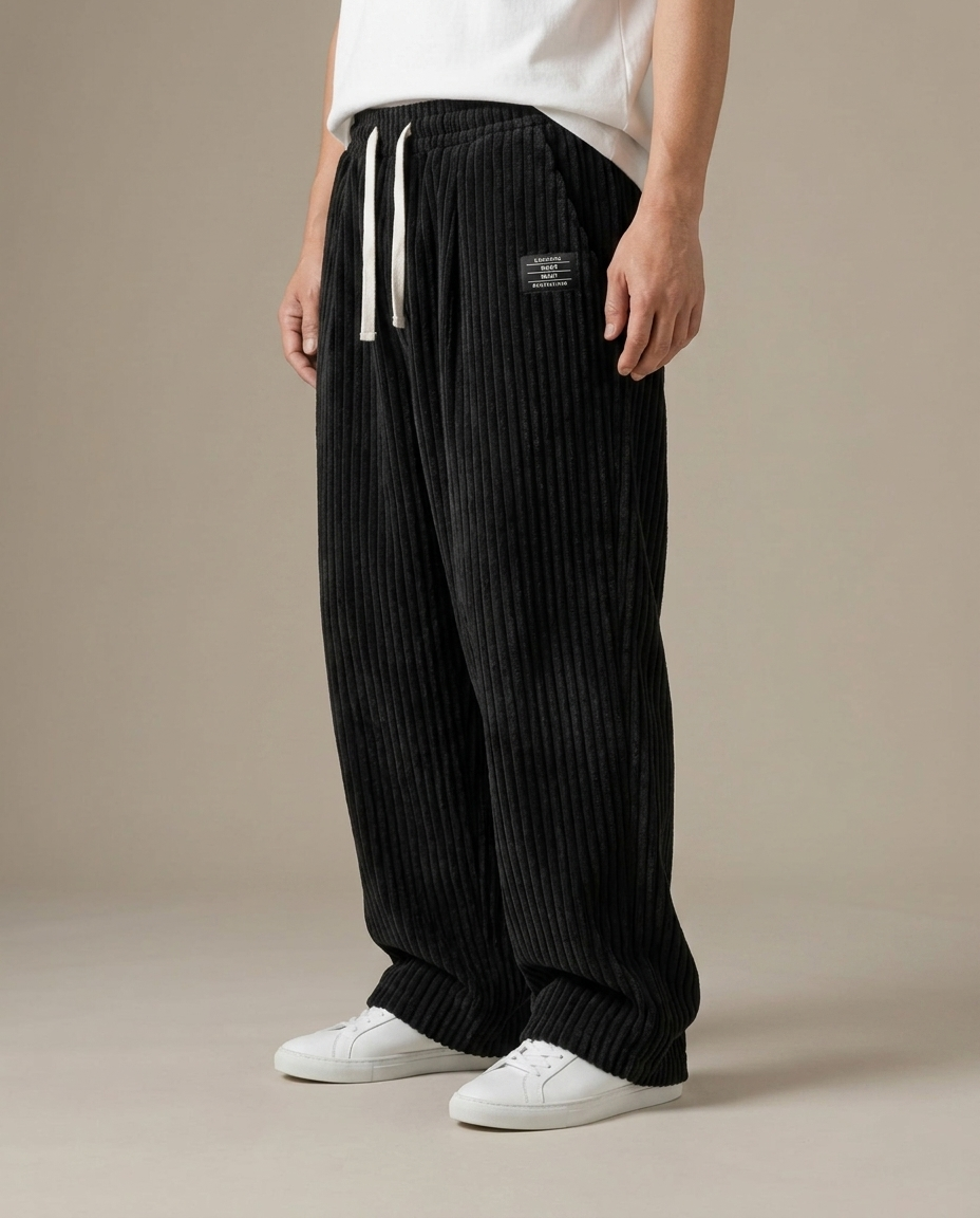OKU｜太畝コーデュロイ ワイドストレートパンツ