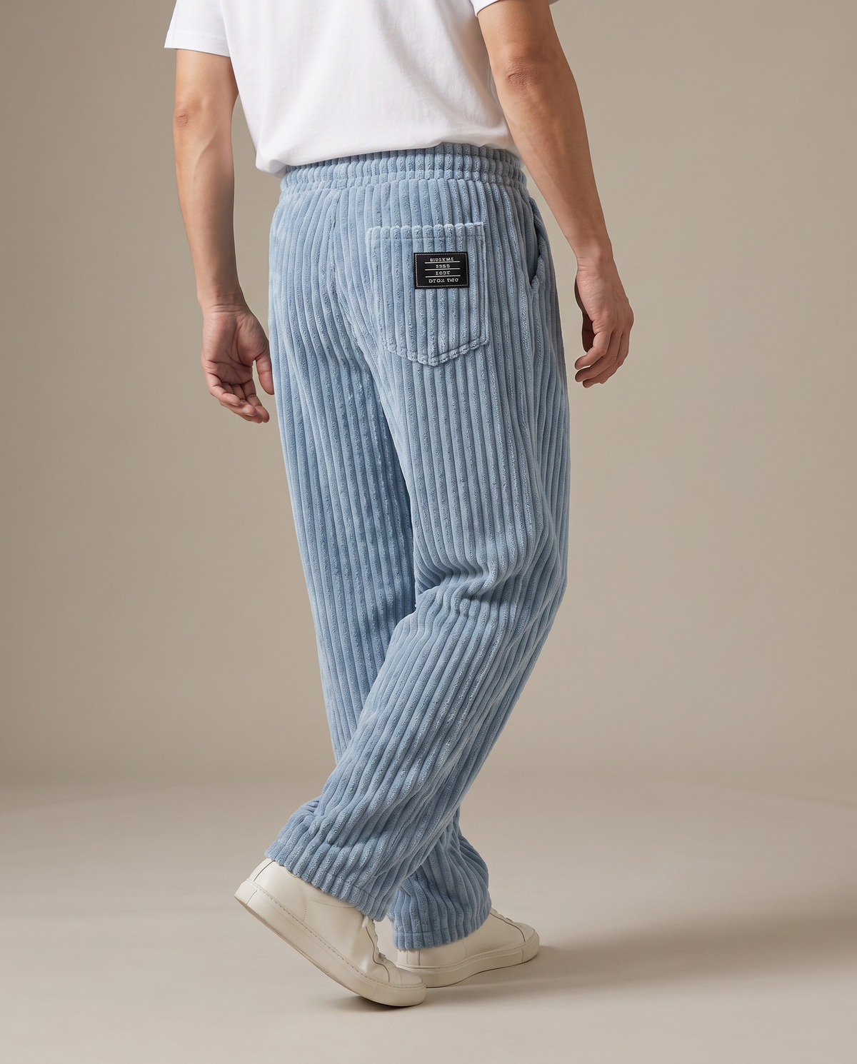 SUJI｜太畝コーデュロイ ゴムウエスト ストレートパンツ